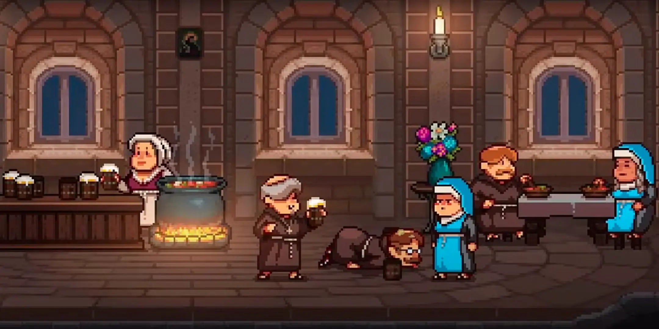ale abbey monks and nuns drinking beer 1