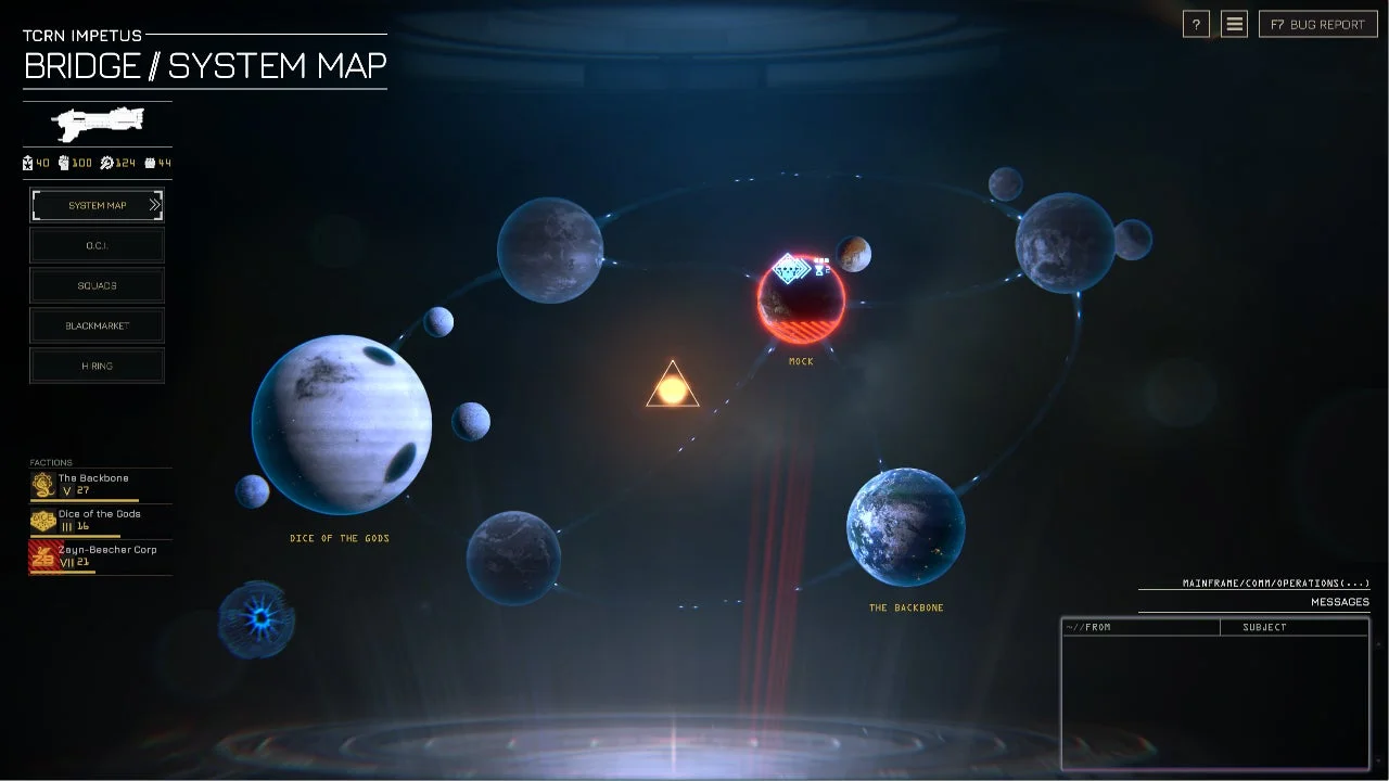 Menace Operation Select Screen