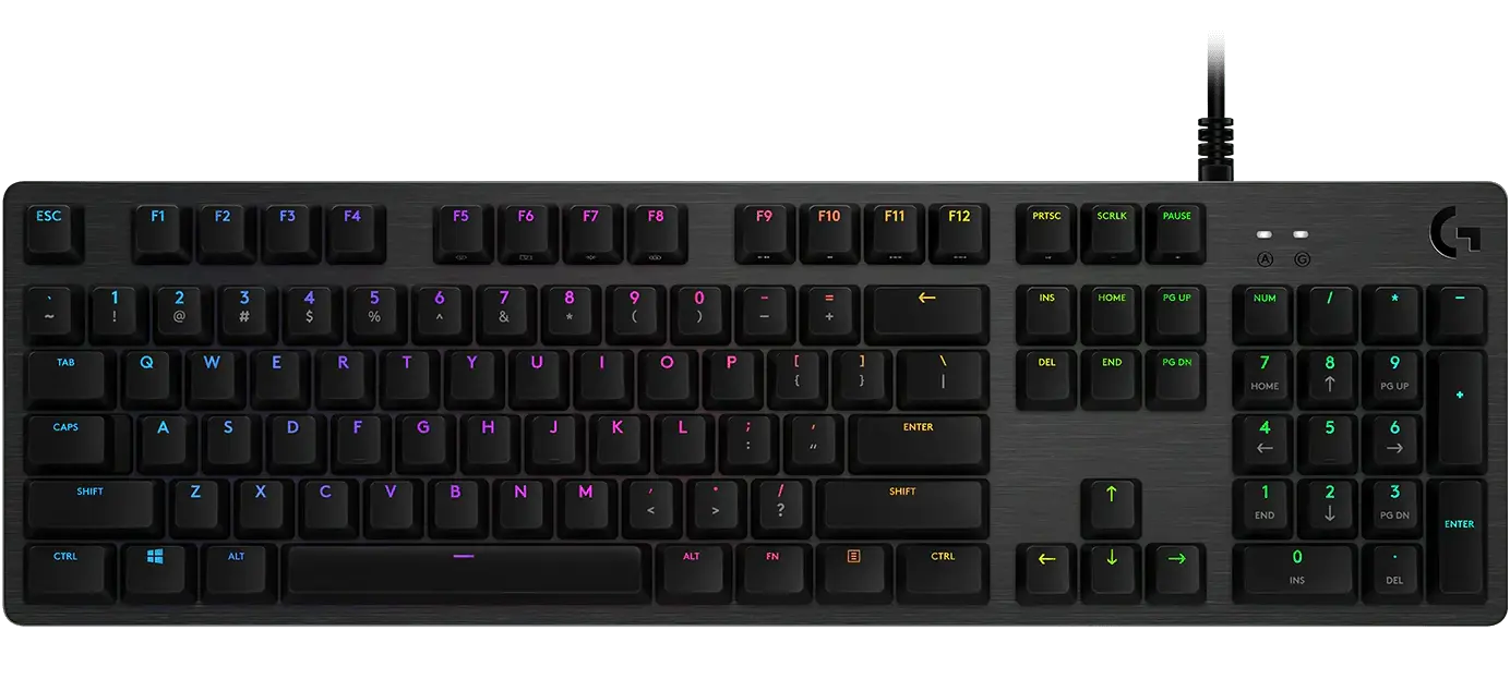 Logitech G512 Carbon Mechanical Gaming Keyboard with GX Blue switches and RGB lighting