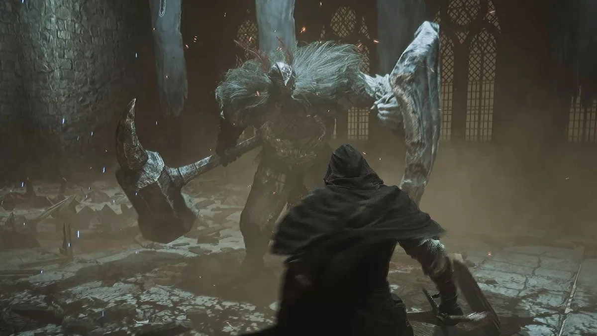 Schermata di una boosfight di The Relic: First Guardian